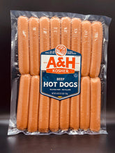 A&H Family Pack All Beef Kosher Hot Dogs 10/2.5lb packs of 16pcs